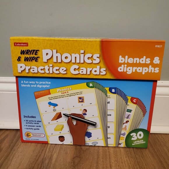 Lakeshore Phonics Practice Cards Vowel and Blends & Digraphs - Picture 2 of 7